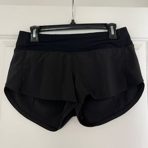 Black Lululemon Speed Up Shorts